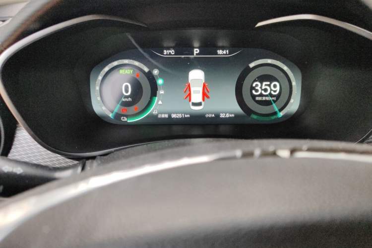 Used BAIC Beijing EU5 2022 Ride-Hailing Luxury Edition Odometer Close Up