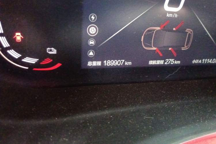 Used BAIC Beijing EU5 2022 Ride-Hailing Edition Odometer Close Up