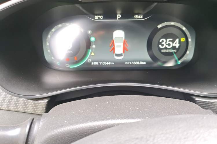 Used BAIC Beijing EU5 2022 Ride-Hailing Luxury Edition Odometer Close Up