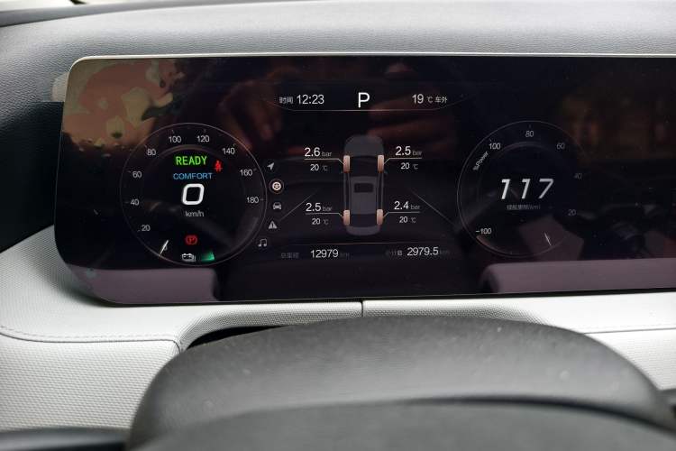 Used BAIC Beijing EU5 PLUS 2023 R600 Premium Edition Odometer Close Up