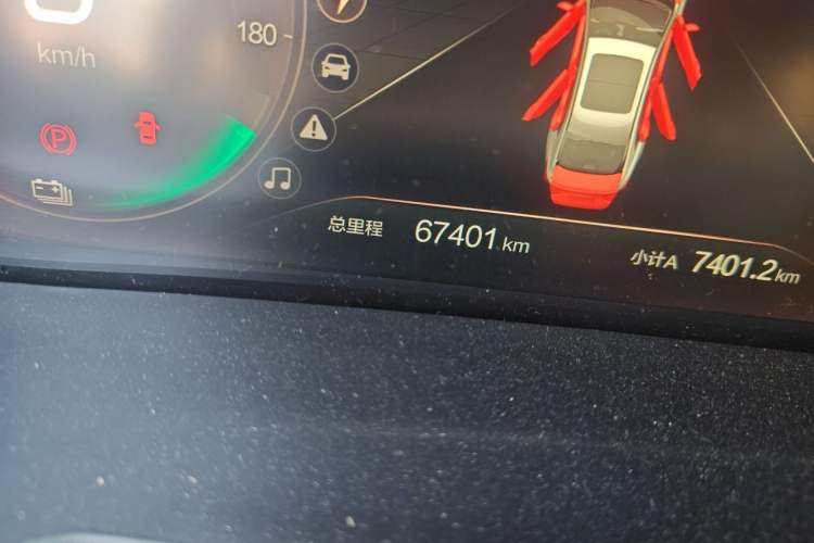 Used BAIC Beijing EU7 2019 Yifeng Edition Odometer Close Up