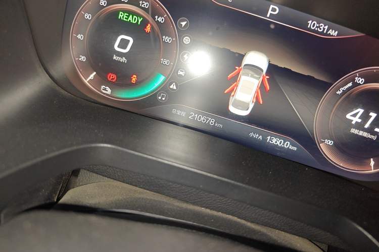 Used BAIC Beijing EU7 2019 Yifeng Edition Odometer Close Up