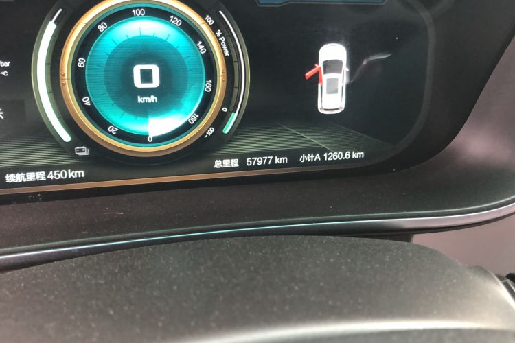Used BAIC Beijing EX3 2019 R600 Strong Wind Edition Odometer Close Up