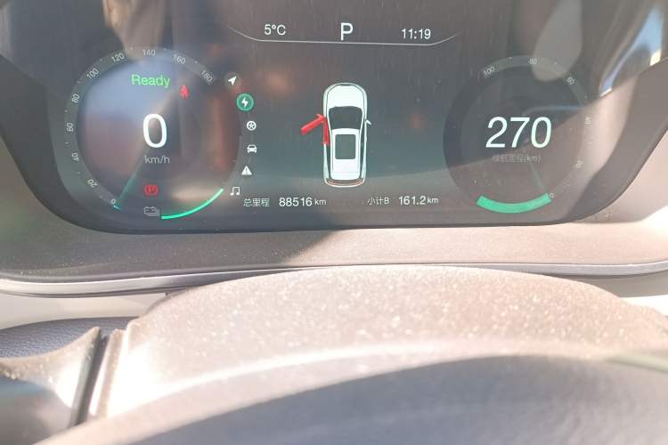 Used BAIC Beijing EX3 2019 R600 Strong Wind Edition Odometer Close Up