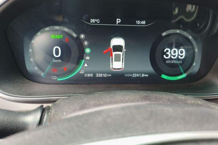 Used BAIC Beijing EX3 2019 R600 Strong Wind Edition Odometer Close Up