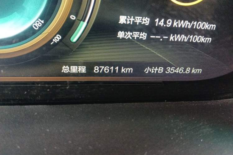 Used BAIC Beijing EX3 2019 R600 Strong Wind Edition Odometer Close Up