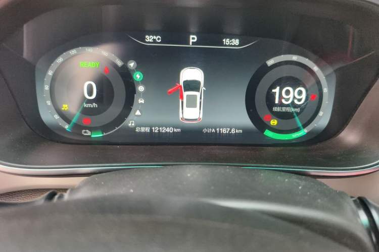 Used BAIC Beijing EX3 2019 R600 Strong Wind Edition Odometer Close Up