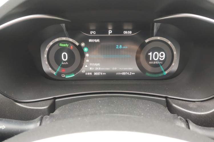 Used BAIC Beijing EX5 2019 Yuefeng Edition Odometer Close Up
