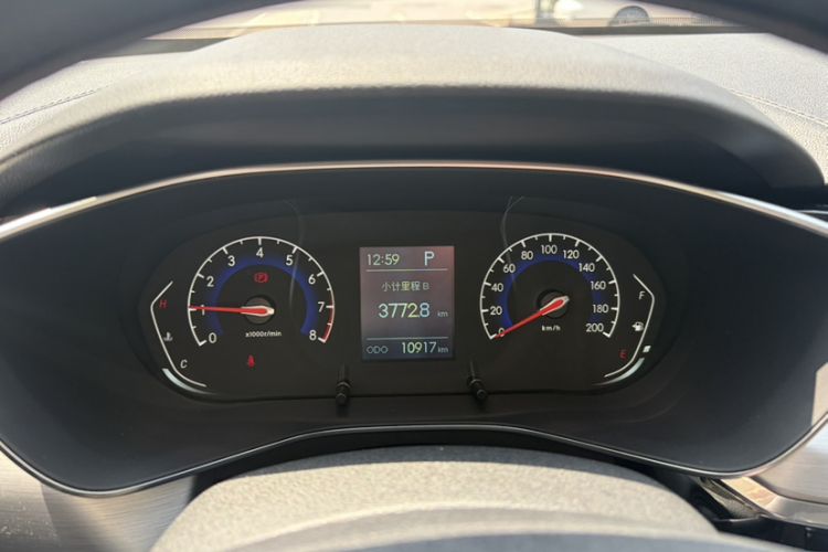 Used BAIC Beijing X3 2019 1.5T CVT Glory Edition Odometer Close Up