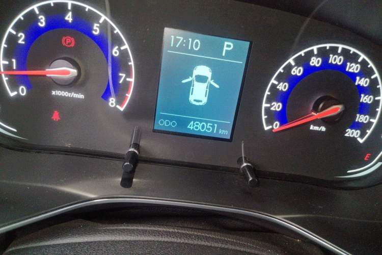 Used BAIC Beijing X3 2019 1.5T CVT Glory Edition Odometer Close Up
