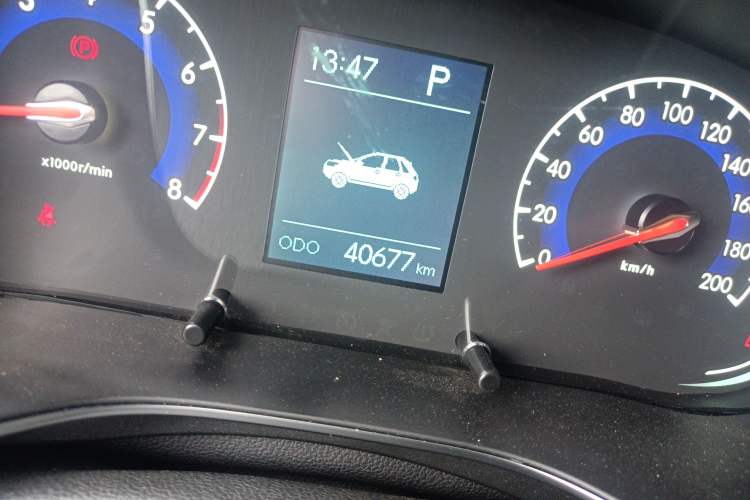 Used BAIC Beijing X3 2019 1.5T CVT Glory Edition Odometer Close Up