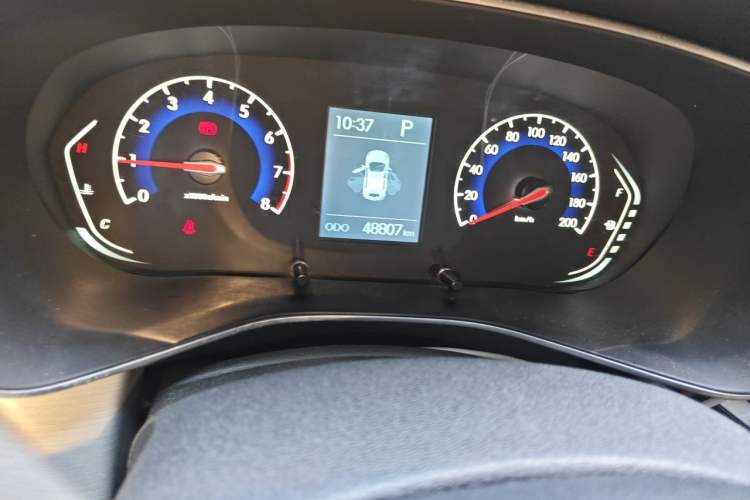 Used BAIC Beijing X3 2019 1.5T CVT Glory Edition Odometer Close Up