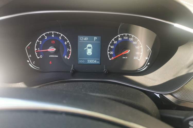 Used BAIC Beijing X3 2019 1.5T CVT Glory Edition Odometer Close Up