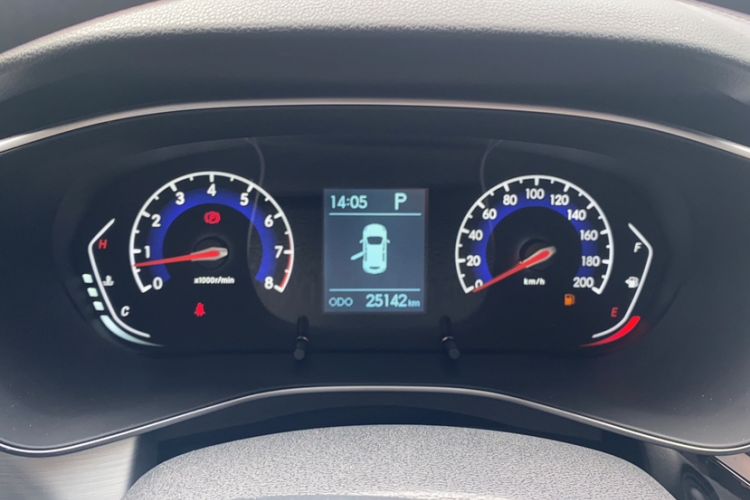 Used BAIC Beijing X3 2019 1.5T CVT Glory Edition Odometer Close Up