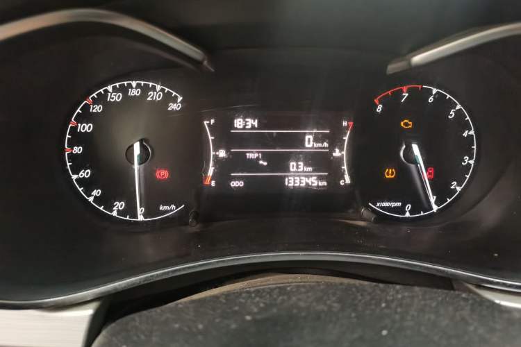 Used BAIC Changhe A6 2019 1.5L Manual Elite Edition Odometer Close Up