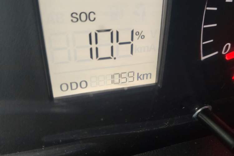 Used BAIC Changhe EV2 2021 10° Version 6.6kW Charger Air Conditioning 2-Seater Version Odometer Close Up