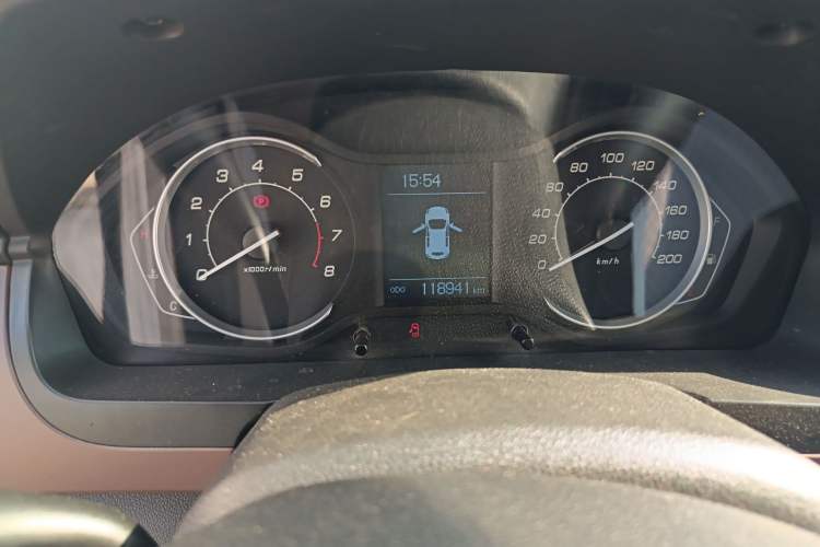 Used BAIC Changhe Q25 2016 1.5L Manual Lehui Edition Odometer Close Up