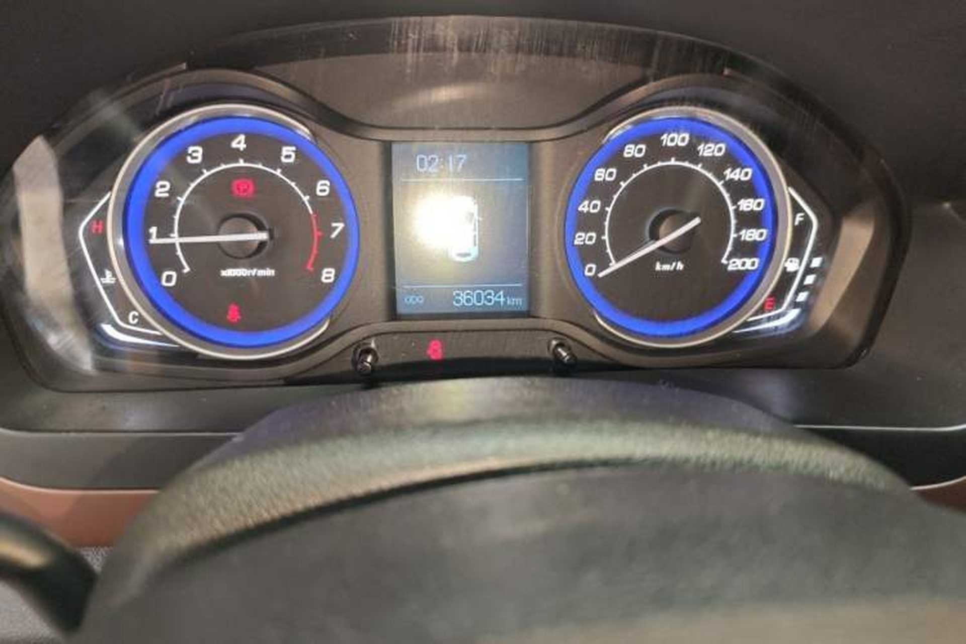 Used BAIC Changhe Q25 2016 1.5L Manual Lehui Edition Odometer Close Up