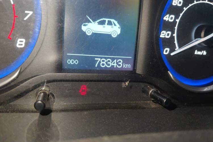 Used BAIC Changhe Q25 2016 1.5L Manual Lehui Edition Odometer Close Up