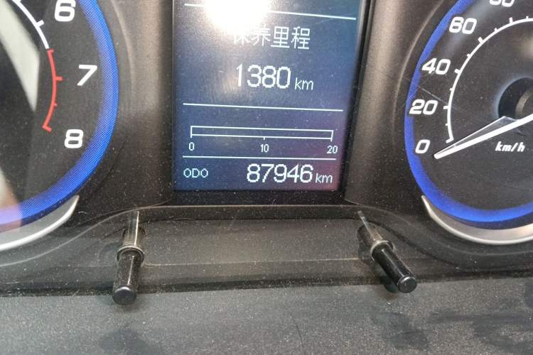 Used BAIC Changhe Q25 2016 1.5L Manual Lehui Edition Odometer Close Up