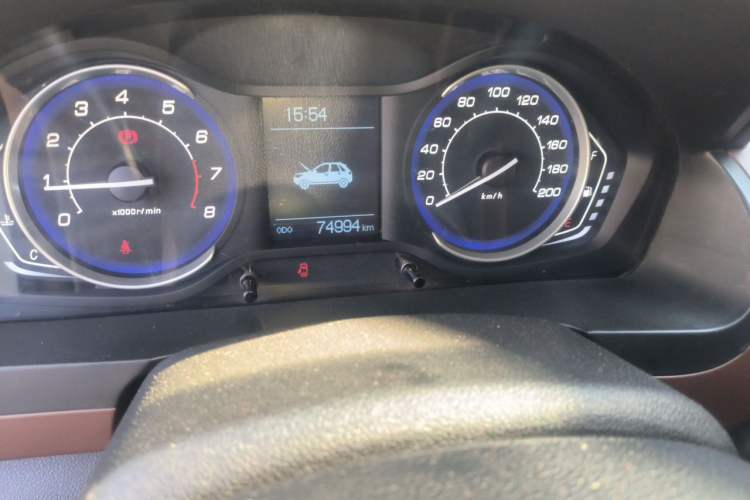Used BAIC Changhe Q25 2016 1.5L Manual Lehui Edition Odometer Close Up