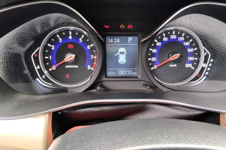 Used BAIC Changhe Q35 2016 1.5L Automatic Smart Edition Odometer Close Up