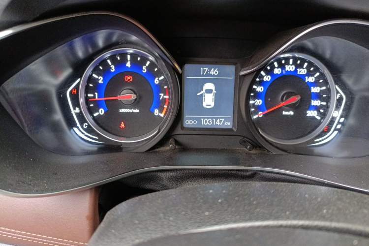 Used BAIC Changhe Q35 2016 1.5L Manual Smart Edition Odometer Close Up