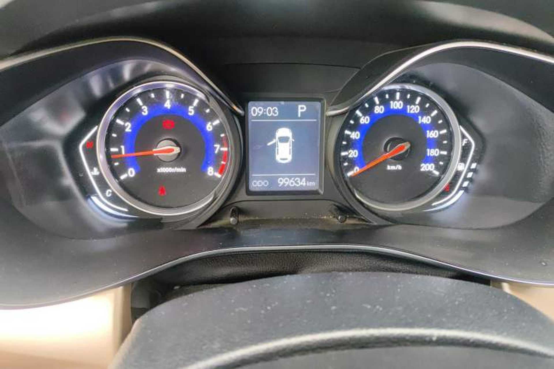 Used BAIC Changhe Q35 2016 1.5L Automatic Cool Edition Odometer Close Up