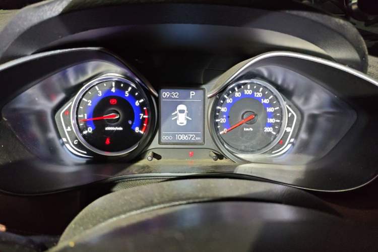 Used BAIC Changhe Q35 2016 1.5L Automatic Smart Edition Odometer Close Up