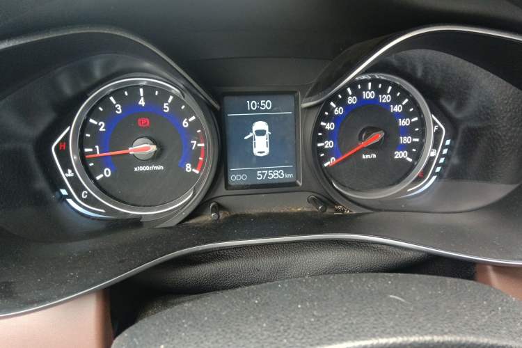 Used BAIC Changhe Q35 2016 1.5L Manual Smart Edition Odometer Close Up