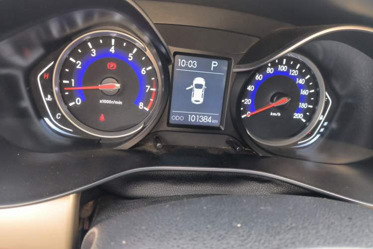 Used BAIC Changhe Q35 2016 1.5L Automatic Cool Edition Odometer Close Up