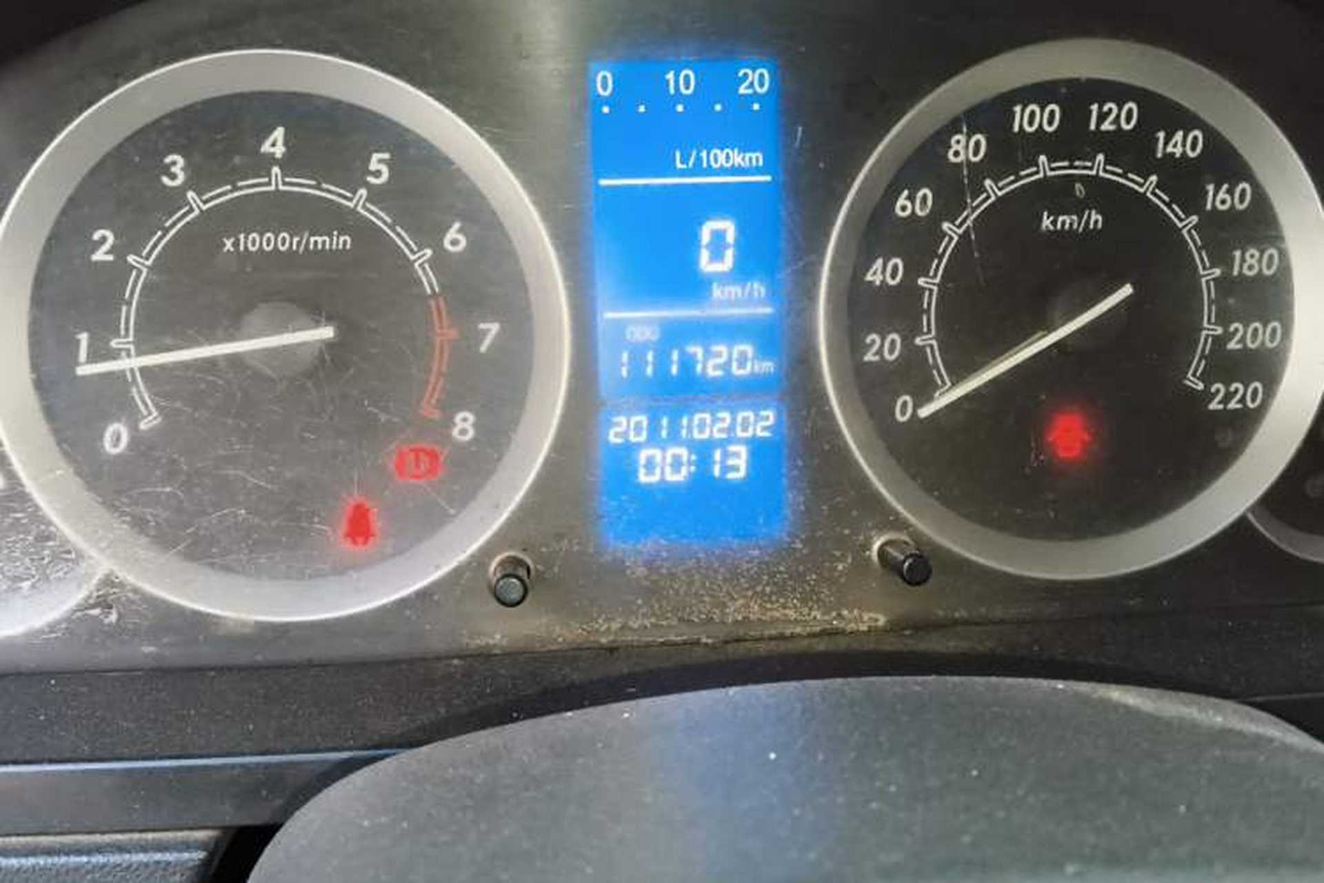 Used BAIC E Series 2012 Hatchback 1.5L Manual Leshang Version Odometer Close Up