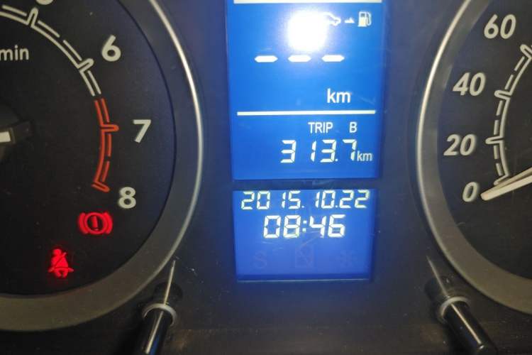 Used BAIC E Series 2012 Hatchback 1.5L Manual Leshang Version Odometer Close Up