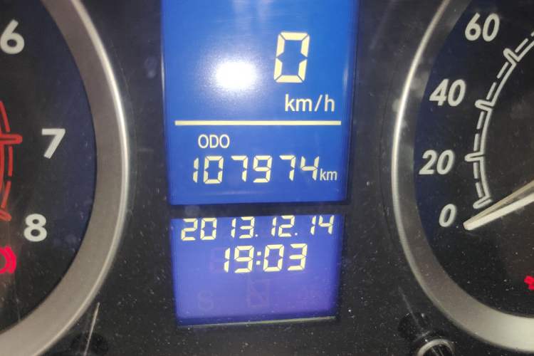 Used BAIC E Series 2013 Sedan 1.5L Manual Lotte Edition Odometer Close Up