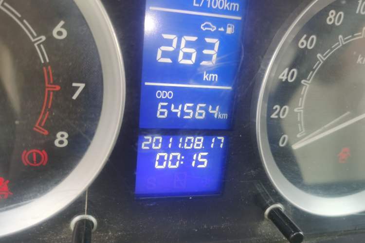 Used BAIC E Series 2013 Sedan 1.5L Manual Leshang Version Odometer Close Up