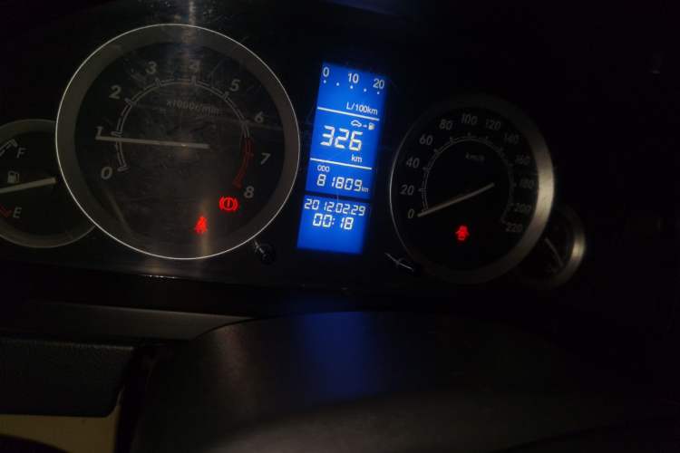 Used BAIC E Series 2013 Sedan 1.3L Manual Special Offer Edition Odometer Close Up