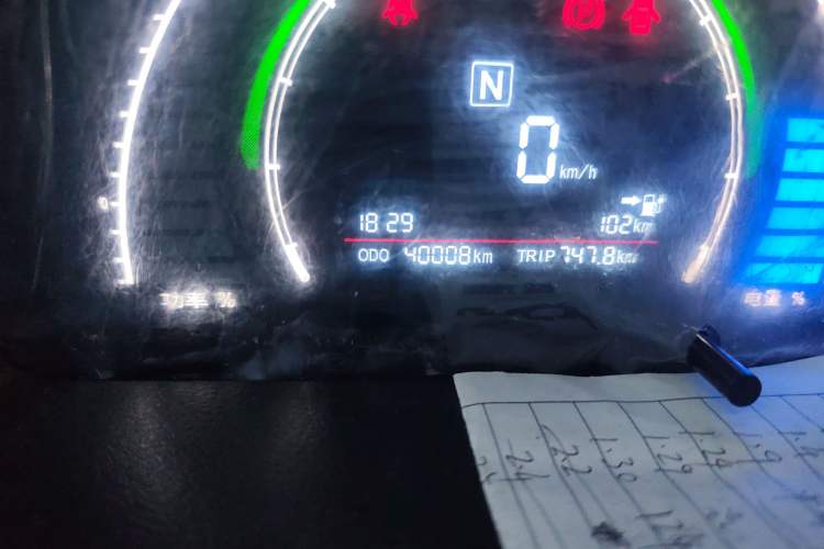 Used BAIC New Energy EC 2017 EC180 Dynamic Edition Odometer Close Up