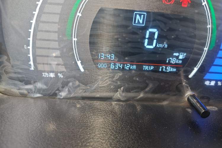 Used BAIC New Energy EC 2017 EC180 Dynamic Edition Odometer Close Up