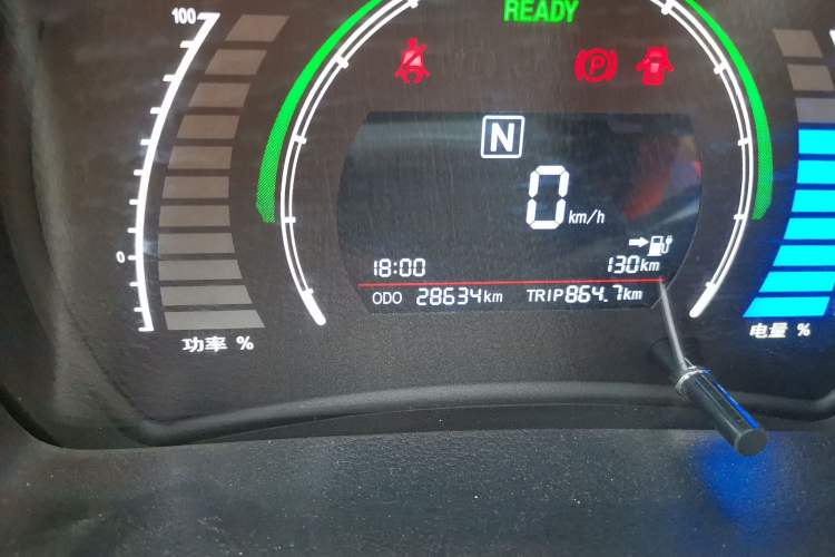 Used BAIC New Energy EC 2017 EC180 Dynamic Edition Odometer Close Up
