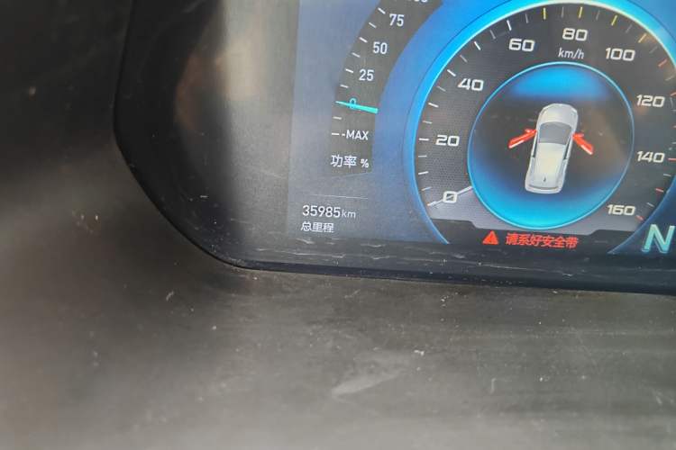 Used BAIC New Energy EC 2018 Dynamic Edition Odometer Close Up