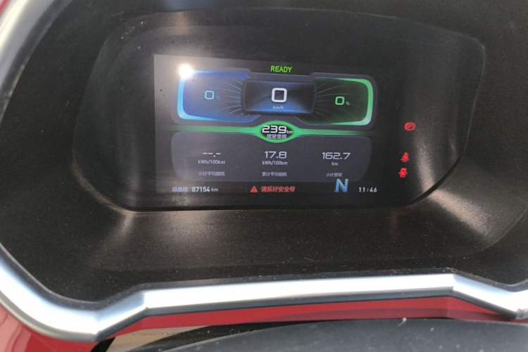 Used BAIC New Energy EC3 2018 Dynamic Edition Odometer Close Up