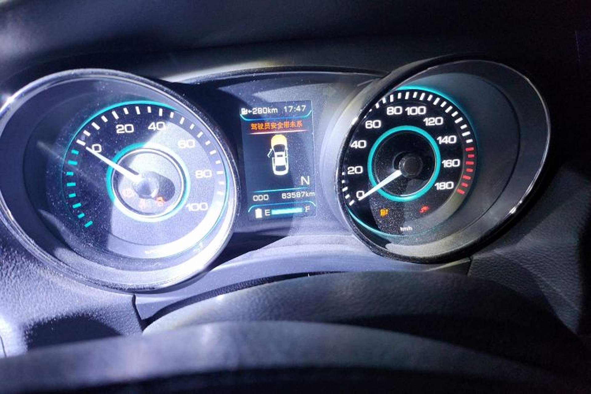 Used BAIC New Energy EU 2017 EU400 Enjoy Edition Odometer Close Up