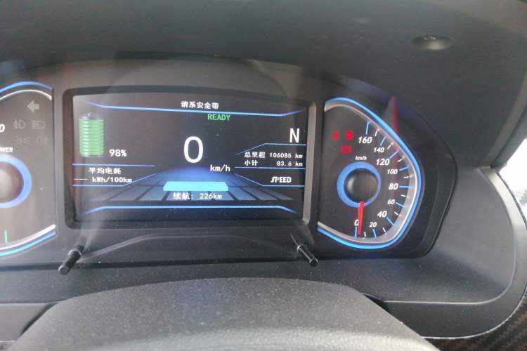 Used BAIC New Energy EX 2017 EX260 Active Edition Odometer Close Up