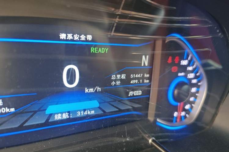 Used BAIC New Energy EX 2018 EX360 New Style Edition Odometer Close Up