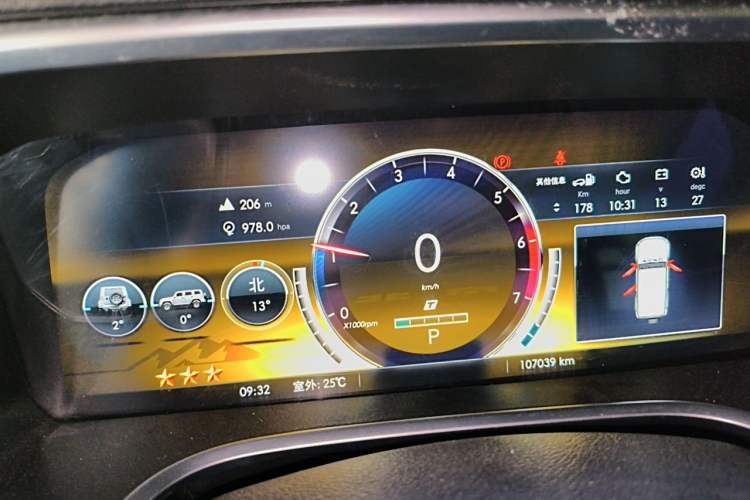 Used BAIC Off-Road BJ40 2019 2.3T Automatic Four-Wheel Drive Ring the Tower Champion Edition China VI Instrument Cluster