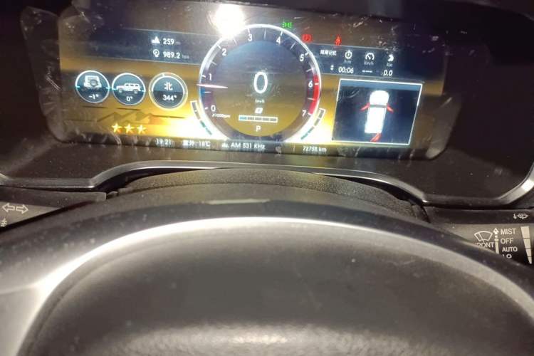 Used BAIC Off-Road BJ40 2019 2.3T Automatic Four-Wheel Drive Ring the Tower Champion Edition China VI Odometer Close Up