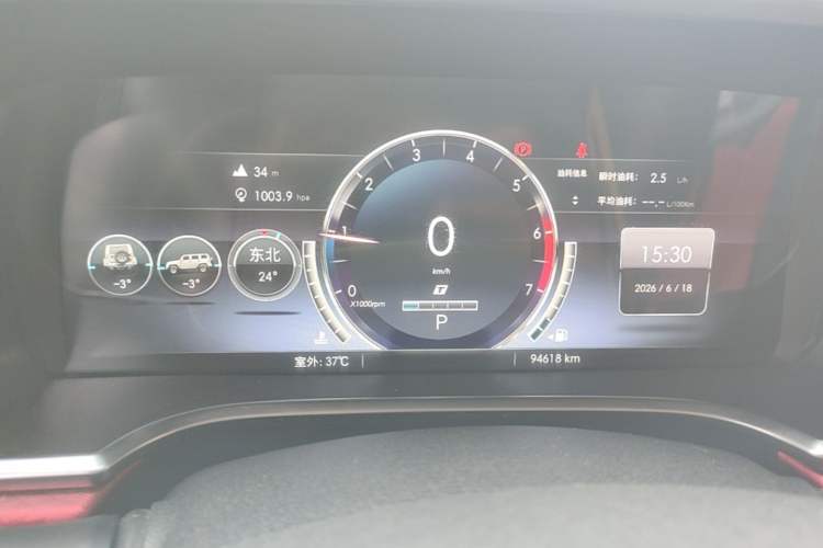 Used BAIC Off-Road BJ40 2019 2.3T Automatic Four-Wheel Drive Urban Hunter Edition Flagship Model China VI Emission Standard Instrument Cluster