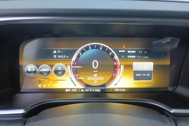 Used BAIC Off-Road BJ40 2019 2.3T Automatic Four-Wheel Drive Ring the Tower Champion Edition China VI Instrument Cluster