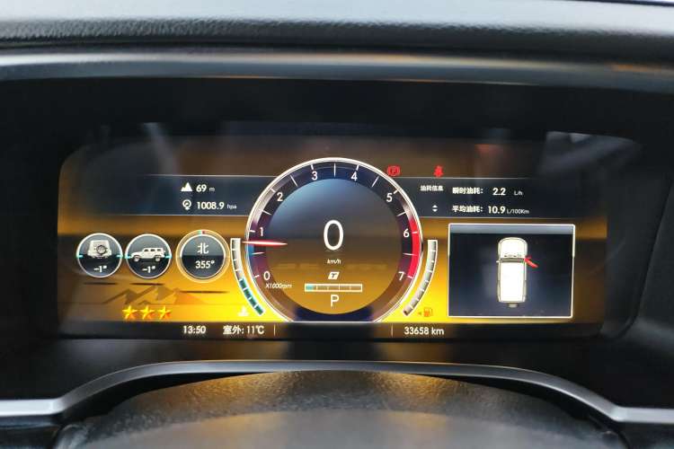 Used BAIC Off-Road BJ40 2019 2.3T Automatic Four-Wheel Drive Ring the Tower Champion Edition China VI Instrument Cluster