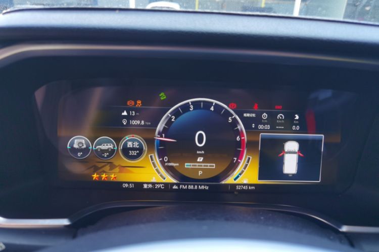 Used BAIC Off-Road BJ40 2019 2.3T Automatic Four-Wheel Drive Ring the Tower Champion Edition China VI Odometer Close Up